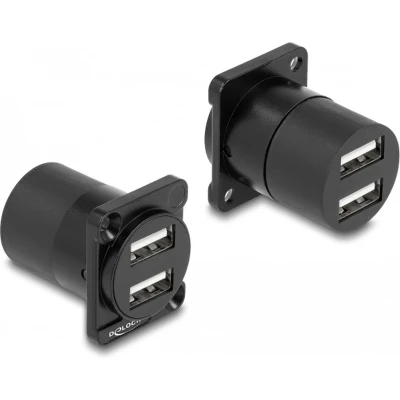 Afbeelding van Delock D Typ Modul USB 2.0 A 2 x Buchse zu