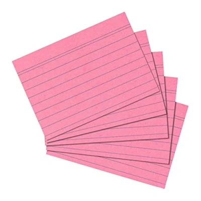 Afbeelding van herlitz Indexkaart A5, gelinieerd, roze, 100 stuks