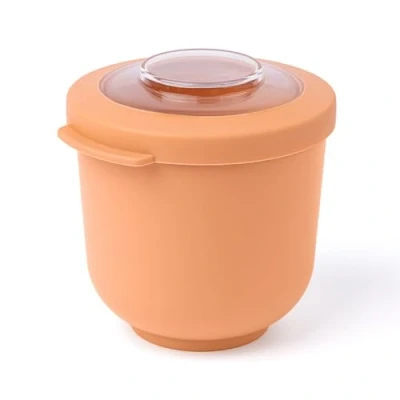Afbeelding van Amuse Tylla Peach Life Bowl Lunchbox Perfect Afsluitbare Verhouddoos Voor onderweg Vaatwas, magnetron, en diepvriesbestendig Oranje 500 ml