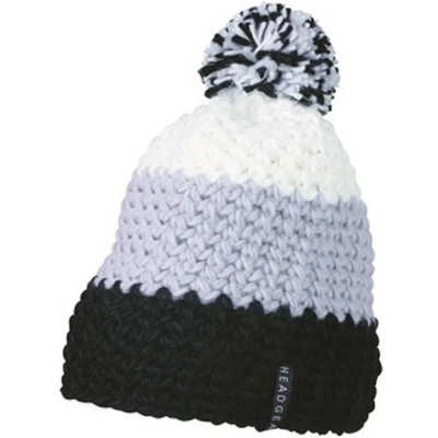 Afbeelding van Myrtle Beach Unisex Gehaakte Muts met Pompom (Zwart/Zilver)