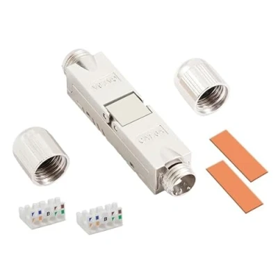 Afbeelding van LogiLink Kabelverbinder Cat. 6A geschirmt Schraubzugentlast (Netwerkkoppeling), Netwerk accessoires