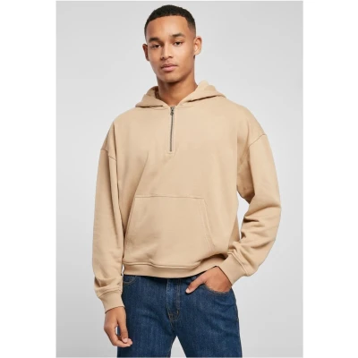 Afbeelding van Urban Classics Boxy Zip Hoodie, Heren, Maat: 3XL, Unionbeige