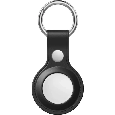 Afbeelding van Case2go PU lederen Hoesje geschikt voor Apple Airtag Hanger Zwart