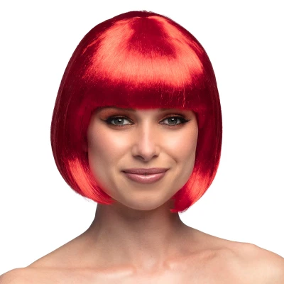 Afbeelding van Boland Pruik Cabaret Rood Steil Kort Vrouwen Can Glitter and Glamour