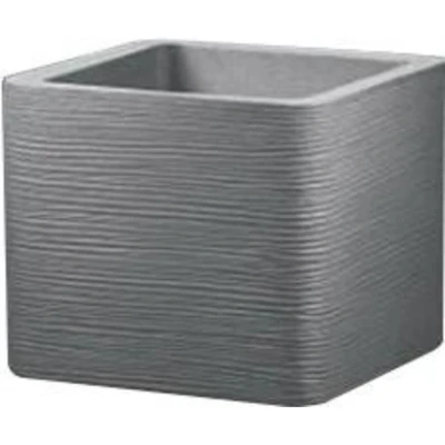 Afbeelding van Nampook bloempot geribbeld vierkant 385x385x335 mm grijs