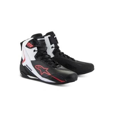 Afbeelding van Alpinestars Faster 4 Motorschoenen, zwart wit rood, afmeting 47 voor man