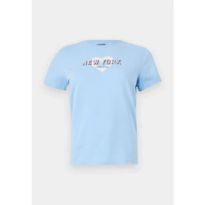 Afbeelding van Tommy Jeans NYC TEE Tshirt print, Dames, Maat: 34, Sugarplum blue