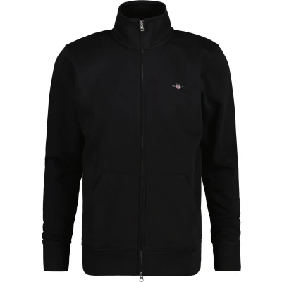 Afbeelding van GANT REG Shield Sweater met rits, Heren, Maat: 5XL, Black