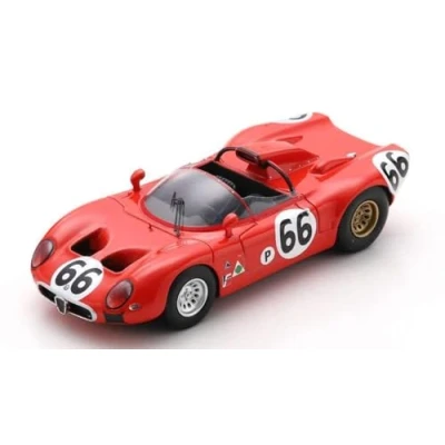 Afbeelding van Alfa Romeo T33 Spark Modelauto 1:43 1967 Roberto Bussinello / Nanni Galli Autodelta US315 12H