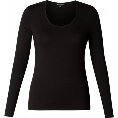 Afbeelding van BASE Level Curvy ASO Longsleeve, Dames, Maat: 44, Black