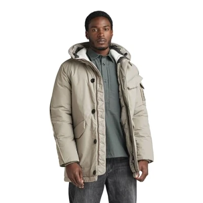 Afbeelding van G STAR Vodan gewatteerde parka met capuchon voor heren, Grijs (Elephant Skin D22713 D419 G106), M