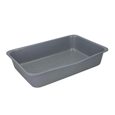 Afbeelding van KitchenCraft MasterClass Smart Ceramic Set van 2 Ovenschalen Koolstofstaal 42 x 31,6 16,3 Centimeter Grijs