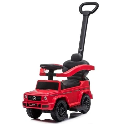 Afbeelding van sun baby Duwauto voor kinderen, Mercedes Benz G met vergunning vanaf 12 maanden stuur geluid, kunststof stoel en wielen, duwstang, opbergvak onder stoel, nepreservewiel (Rood)