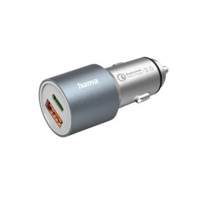 Afbeelding van Autolader Hama 1x USB C A 38W metaal