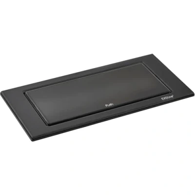 Afbeelding van EVOline Backflip stopcontact intrekbaar 2 voudig met USB C oplader, kunststof/glas zwart mat