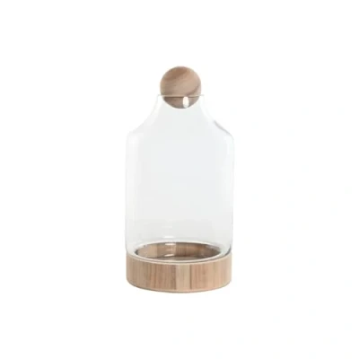 Afbeelding van Vaas Home ESPRIT Transparant Natuurlijk Hout Kristal 21 x 42 cm