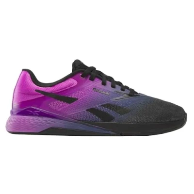 Afbeelding van Reebok NANO X5 Trainingsschoen, Dames, Maat: 42, Black/twilight purple/purple rave Textiel/ synthetisch