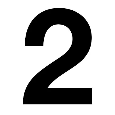 Afbeelding van iSecur Cijferstickers nr. 2 in zwart, hoogte 10 cm, zelfklevend huisnummer, cijfer om op te plakken voor buiten, brievenbus, deur, weerbestendig, kfz_673_2
