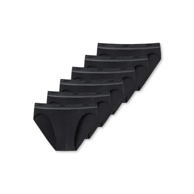 Afbeelding van uncover by Schiesser Unterhose 6ER PACK Basic Slip, Heren, Maat: 3XL, Schwarz
