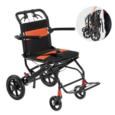 Afbeelding van VEVOR rolstoelvervoer rolstoel reisrolstoel opvouwbaar 915x580x912mm 100kg