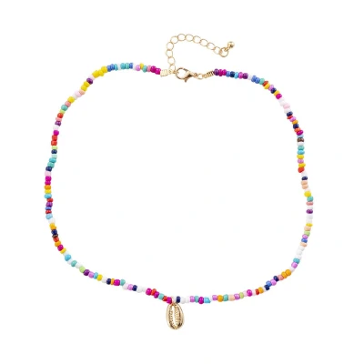 Afbeelding van Jomide Choker Handgemaakt Boho Kralen Schelp Multi
