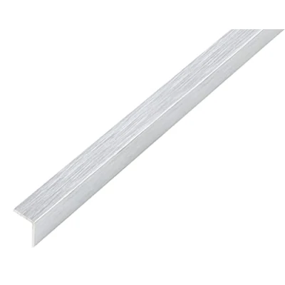 Afbeelding van Alberts 489069 hoekprofiel zelfklevend aluminium, rvs look, licht 1000 x 30 mm