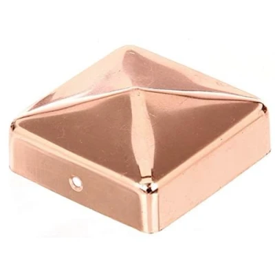 Afbeelding van Alberts 217280 Paalkap voor houten palen vlakke vorm koper 70 x mm