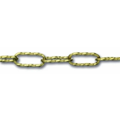 Afbeelding van Chapuis, Kroonluchterketting, messing gedraaide staaldraad, indicatieve werkbelasting 10 kg, diameter 2,2 mm, lengte 1,5 m, kroonluchter, draad voor een decoratieve look
