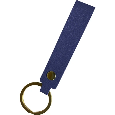 Afbeelding van Basey Sleutelhanger Leer Leren Met Ring Donkerblauw