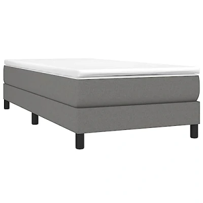 Afbeelding van Boxspringframe stof donkergrijs 100x200 cm