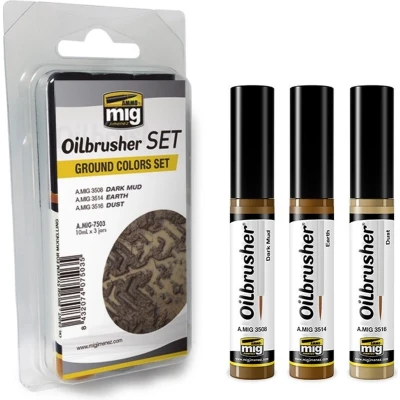 Afbeelding van AMMO MIG 7503 Oilbrusher Ground Colors Set Oilbrusher(s)