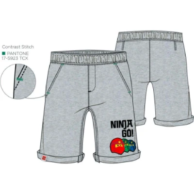 Afbeelding van Lego Ninjago jongens short korte broek bermuda grijs Maat 128 / 8 jaar
