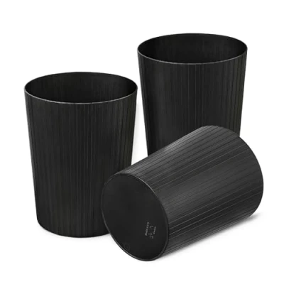Afbeelding van Cetomo 7.2L* 3 Set, Afvalmand Prullenbak, Afvalmand, Papierbak, Vuilnisbak voor Badkamers, Keuken, Thuiskantoren, Slaapzalen zwart