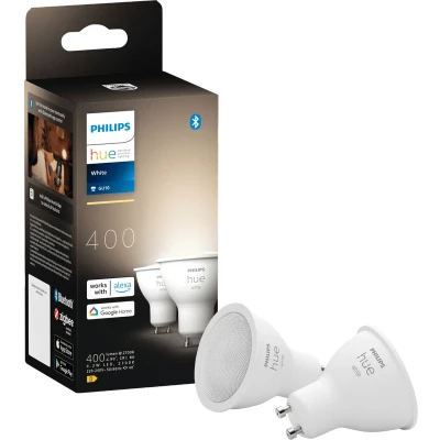 Afbeelding van Philips Hue Spot White Gu10 (2 Pack) Slimme Ledlamp Wit
