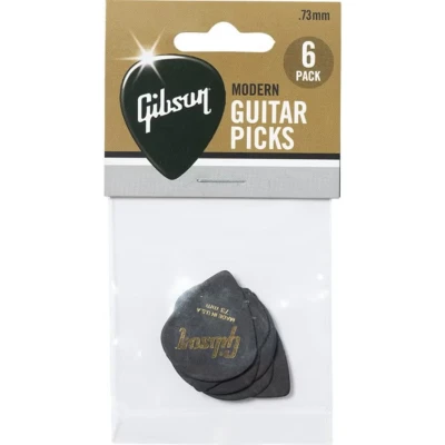 Afbeelding van Gibson APRM6 73 Modern Guitar Picks 6 Pack Black 0.73 mm plectrumset (6 stuks)