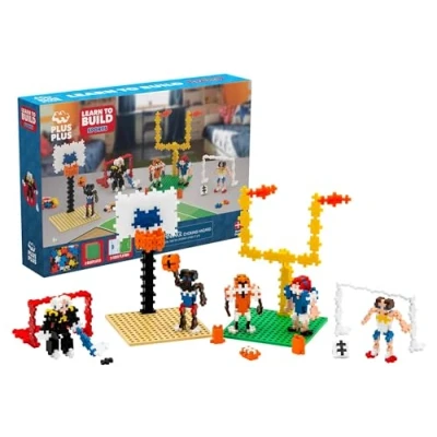 Afbeelding van Plus Learn To Build Sport Constructiespeelgoed Set Met Bouwstenen 600 Delige Bouwset Bouwspeelgoed Vanaf 5 Jaar