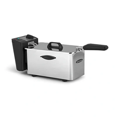 Afbeelding van Orbegozo FDR 25 Professionele friteuse, 2,5 liter, instelbare thermostaat, lichtindicatoren, geïsoleerde handgrepen, kabelopwikkelaar, roestvrij staal, 2000 W