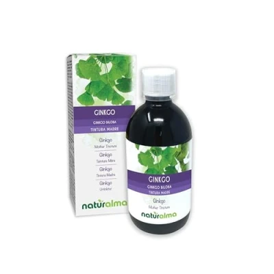 Afbeelding van Ginkgo of Japanse notenboom (Ginkgo biloba) bladeren Alcoholvrije moedertinctuur Naturalma Vloeibaar extract druppels 500 ml Voedingssupplement Veganistisch