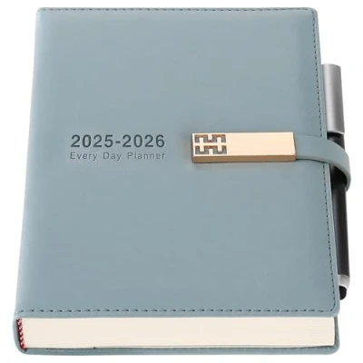 Afbeelding van 2025 2026 Zuivel, Academisch Dagboek A5 Pagina A Dag van juli tot juni 2026, organisator dagelijkse maandelijkse planner met kleurrijke tabbladen, pen, penlus en binnenzak,