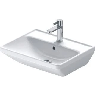 Afbeelding van Duravit D Neo wastafel 55x44x16.5cm 1 kraangat rechthoek Keramiek Wit
