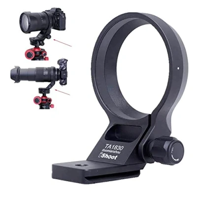 Afbeelding van iShoot Metalen Lens Collar Statief Mount Ring Compatibel met Tamron 18 300mm f/3.5 6.3 Di III A VC VXD B061 X/E Mount, Ondersteuning Houder Beugel Bodem is Arca Swiss Fit Quick Release Plate Zwaluwstaart