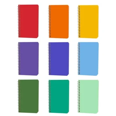 Afbeelding van Quanerba 9 pack kleine notitieboeken a7 zakformaat, klein notitieblok spiraal gevoerd x 12,7 cm, mini multipack kleurrijk voor kantoor en school 120 gelinieerde pagina&#039;s/60