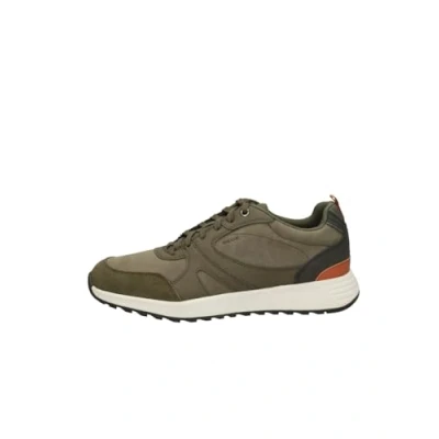 Afbeelding van Geox Sneakers laag, Heren, Maat: 45, Military c Leer/ synthetisch