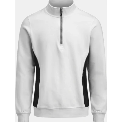 Afbeelding van Jobman 5401 Halfzip Sweatshirt 65540120 Wit/zwart