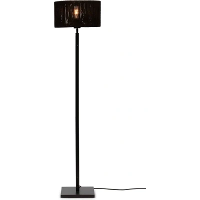 Afbeelding van Good&amp;Mojo Vloerlamp Iguazu Bamboe Recht Zwart 30x30x126cm