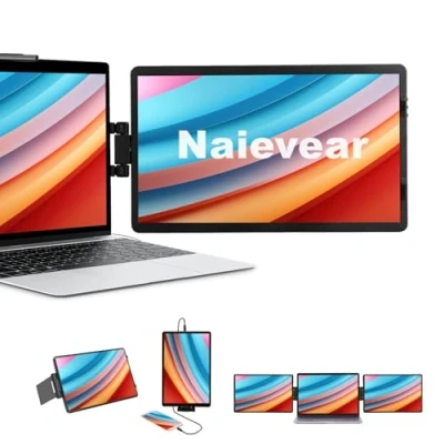Afbeelding van Naievear Draagbare Monitor, 14,1 inch FHD 1920 x 1080 Externe Monitor Tweede Scherm voor Laptop PC Smartphone