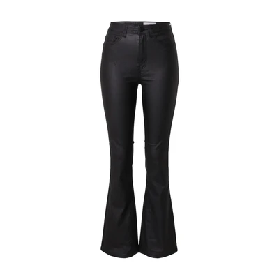 Afbeelding van NOISY MAY coated high waist flared broek NMSALLIE zwart