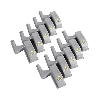 Afbeelding van 10 stks Wit Innerlijke Sensor Scharnier LED Licht Universele Kabinet Kast Kledingkast Warm/Cool Thuis keuken Kast(koel wit)