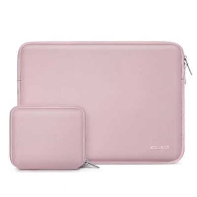 Afbeelding van MOSISO Laptophoes Compatibel met MacBook Air/Pro Retina, 13 13.3&quot; Notebook, Pro 14&quot; 2022 2021 M1 Pro/M1 Max A2442, Neopreen Rugzakhoes Kleine Hoes, Baby Roze