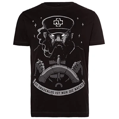 Afbeelding van Rammstein Heren T Shirt Seemann Officiële Band Merchandise Fan zwart met veelkleurig front en back print, zwart, XL